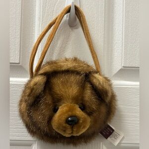 Bearington Collection Brown Bear Plush Purse